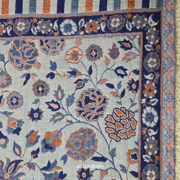 NWOT Cashmere Jacquard Jamawar Scarf Shawl - Picture 5 of 15